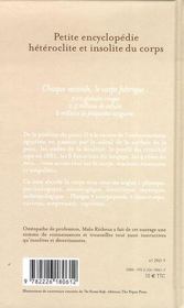 Petite encyclopédie hétéroclite et insolite du corps - 4ème de couverture - Format classique