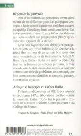 Repenser la pauvreté - 4ème de couverture - Format classique