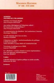 MAGHREB-MACHREK N.188 ; figures de l'islamisme  - Jean-François Daguzan 