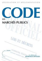 Code des marchés publics  - Collectif 