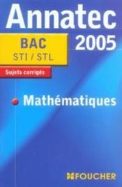 Mathematiques ; Sti/stl