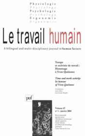 REVUE LE TRAVAIL HUMAIN n.67/1 (édition 2004) - Couverture - Format classique