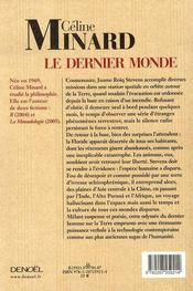 Le dernier monde - 4ème de couverture - Format classique