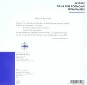 Repères dans une économie mondialisée ; invitation au débat - 4ème de couverture - Format classique