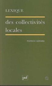 Le lexique des collectivités locales - Couverture - Format classique