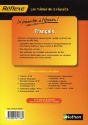 REFLEXE BAC PRO T.14 ; français - 4ème de couverture - Format classique