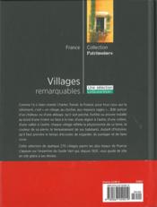 Villages remarquables - 4ème de couverture - Format classique