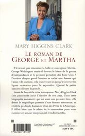 Le roman de George et Martha - 4ème de couverture - Format classique