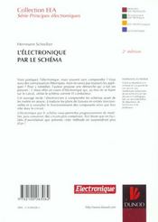 L'electronique par le schema - tome 1 - 2e ed. - 4ème de couverture - Format classique