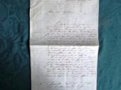 Lettre Autographe militaire signée de Garnier de Labareyre - 1848. - Couverture - Format classique