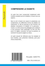 Comprendre le diabète - 4ème de couverture - Format classique
