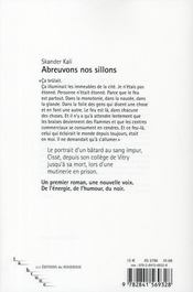 Abreuvons nos sillons - 4ème de couverture - Format classique
