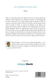 AFRIQUE LIBERTE : au tréfonds de mon âme - 4ème de couverture - Format classique