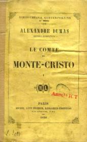 Le Comte De Monte-Cristo, Tome I - Couverture - Format classique