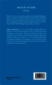 Mille et un vers - Couverture - Format classique
