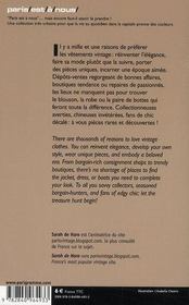 Paris vintage - 4ème de couverture - Format classique