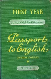 Passport To English Junior Course I . - Couverture - Format classique