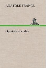 Opinions sociales - Couverture - Format classique