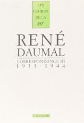 Correspondance - vol03 - 1933-1944 - Couverture - Format classique