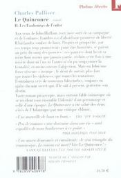 Le quinconce t.2 ; faubourgs de l'enfer - 4ème de couverture - Format classique