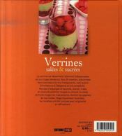 Verrines salées et sucrées - 4ème de couverture - Format classique