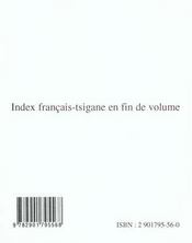 Dictionnaire tsigane-francais - 4ème de couverture - Format classique