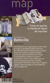 Promenade à Belleville - 4ème de couverture - Format classique