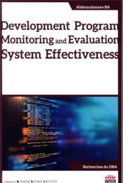 Vente livre :  Development program monitoring and evaluation system effectiveness  - Abdourahmane Ba 