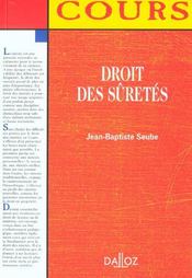 Droit Des Suretes ; 1e Edition - Intérieur - Format classique