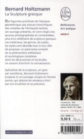 La sculpture grecque - 4ème de couverture - Format classique