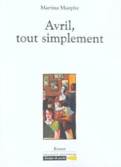 Avril, tout simplement - Couverture - Format classique