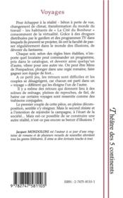 Voyages - 4ème de couverture - Format classique