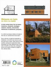 Maisons en bois, du rêve à la réalité - 4ème de couverture - Format classique