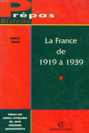 La france de 1919 a 1939 - Couverture - Format classique