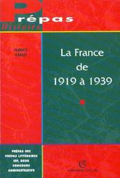 La france de 1919 a 1939 - Intérieur - Format classique
