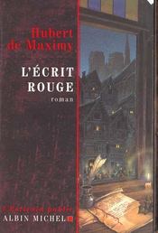 L'ecrit rouge  - Maximy Hubert 