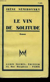Le Vin De Solitude. - Couverture - Format classique