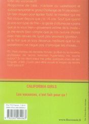 California girls t.4 ; sea, mecs and sun - 4ème de couverture - Format classique