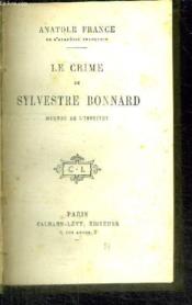 Le Crime De Sylvestre Bonnard - Couverture - Format classique