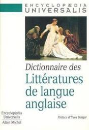 Dictionnaire des littératures de langue anglaise - Couverture - Format classique