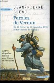 Paroles de Verdun - Couverture - Format classique