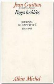 Pages brulées ; journal de captivité, 1942-1943 - Couverture - Format classique
