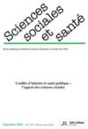 REVUE SCIENCES SOCIALES ET SANTE n.38/3 ; conflits d'intérêts et santé publique : l'apport des sciences sociales
