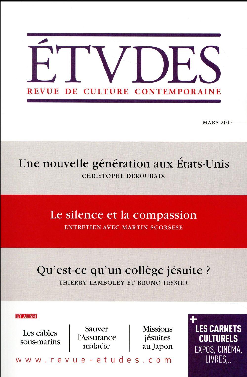 Revue études ; mars 2017