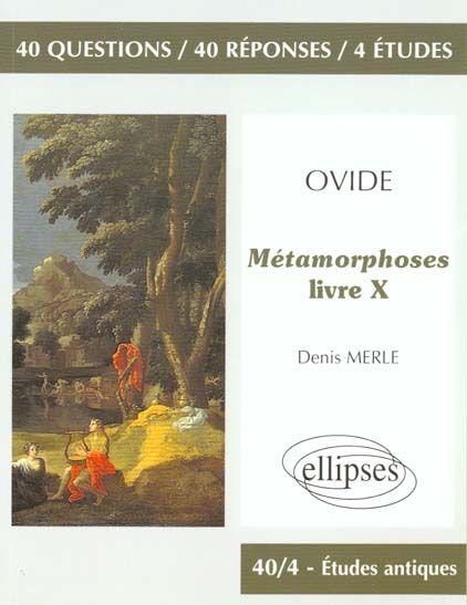 Ovide, metamorphoses (livre x)