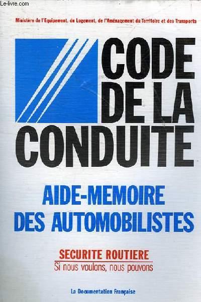 Aide-mémoire des automobilistes