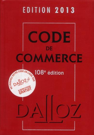 Code de commerce (édition 2013)
