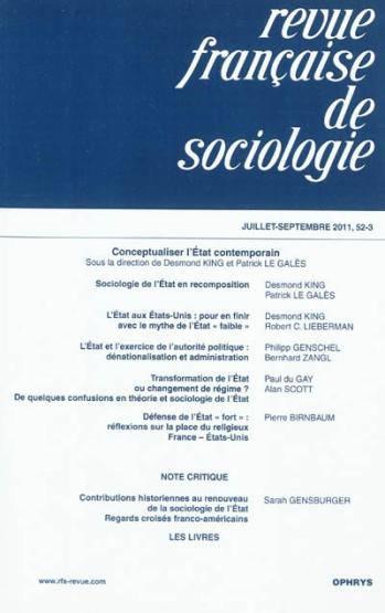 Revue française de sociologie N.52-3
