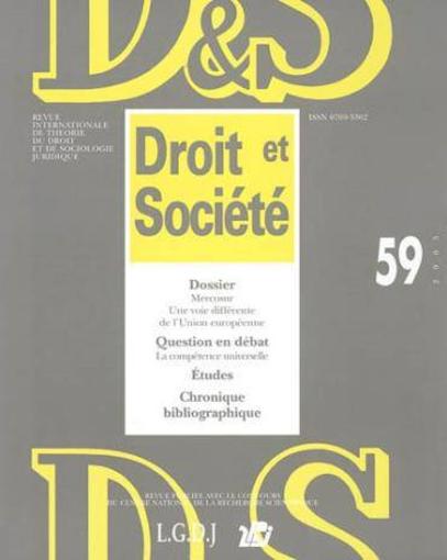 Revue droit et societe t.59