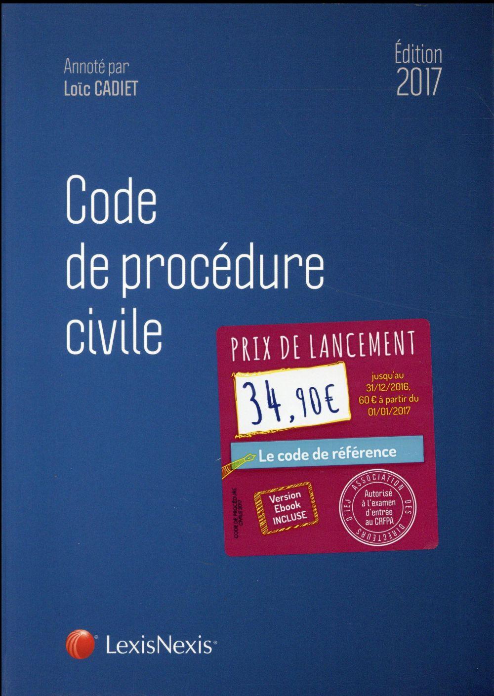 Code de procédure civile (édition 2017)